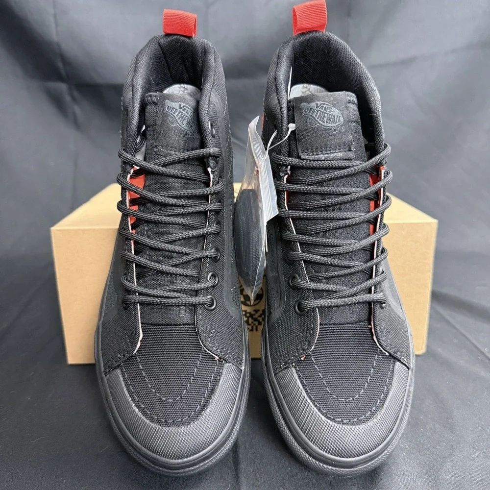 VANS Sk8-Hi GTX VR3 Raeburn Gore-Tex Triple Black High Top Sneaker Red M 6 W 7.5